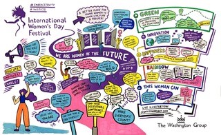 Graphic produced at the International Women's Day festival at Blackpool Sixth Form
