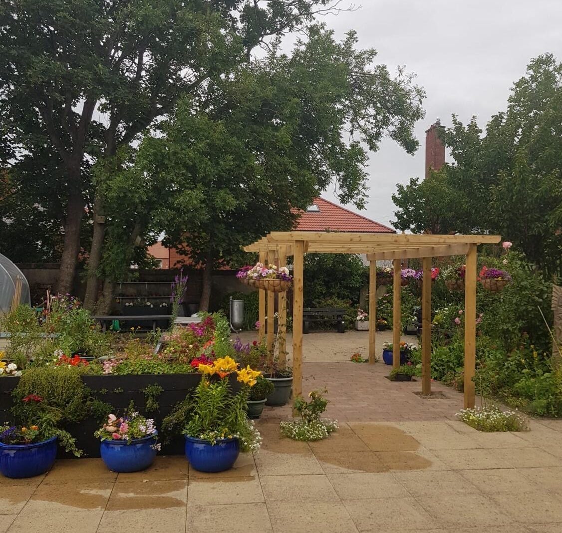 Pergola built by Singleton and Smart to support Claremont Community Centre