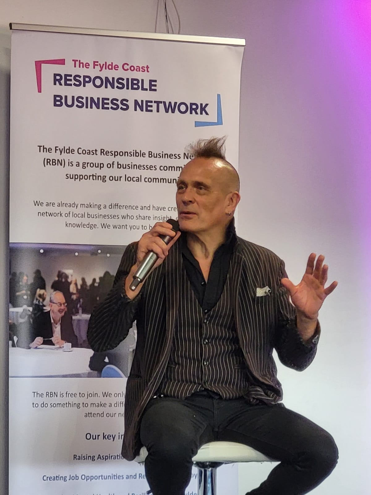 John Robb speaking at the Fylde Coast Responsible Business Network Meeting